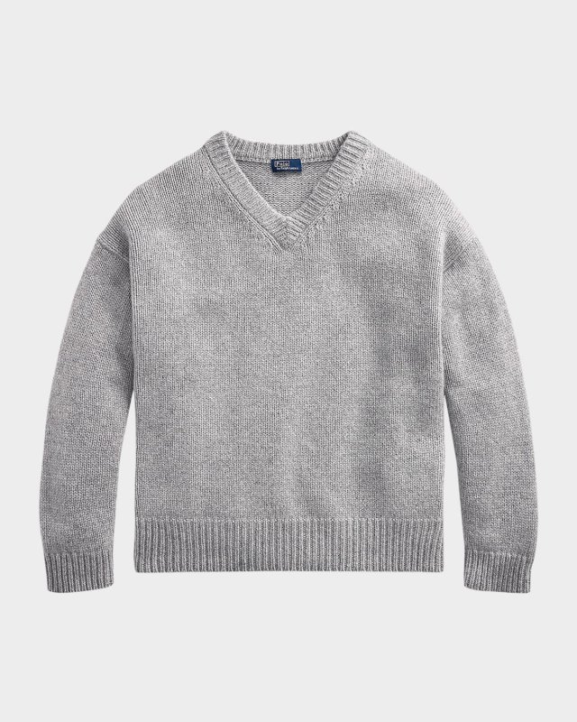 Cashmere High V-Neck Sweat